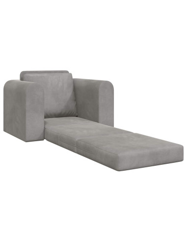 Divano letto Grigio chiaro 98 x 71 x 83 cm Velluto