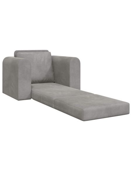 Divano letto Grigio chiaro 98 x 71 x 83 cm Velluto