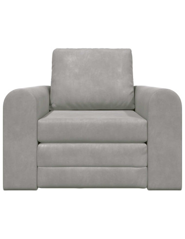 Divano letto Grigio chiaro 98 x 71 x 83 cm Velluto