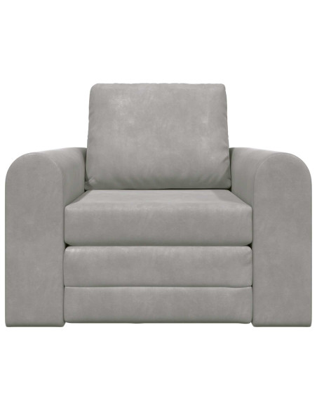 Divano letto Grigio chiaro 98 x 71 x 83 cm Velluto