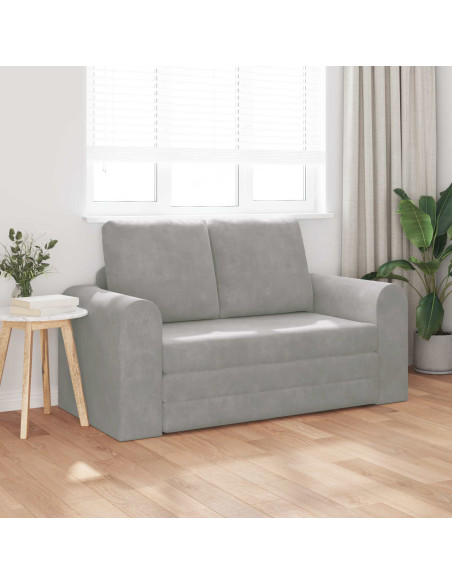 Divano letto 60cm Grigio chiaro Velluto