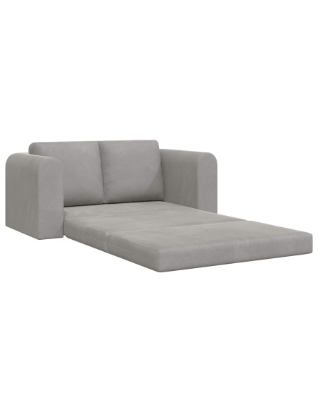 Divano letto 60cm Grigio chiaro Velluto