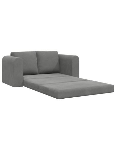 Divano letto 60cm Grigio scuro Velluto