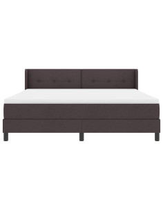 Letto a molle Marrone Scuro 200 x 180 cm Poliestere 2