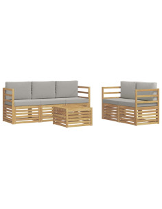 Set divani Legno di Acacia Massello 2