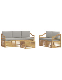 Set divani Legno di Acacia Massello 2
