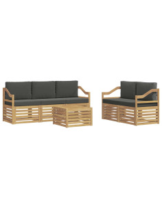 Set divani Legno di Acacia Massello 2
