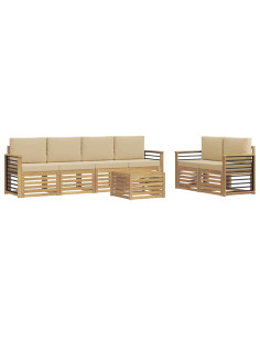 Set divani Legno di Acacia Massello 2