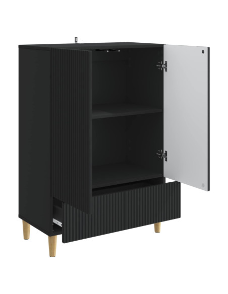 Credenza Nero 66 x 34,5 x 95 cm Legno ingegnerizzato