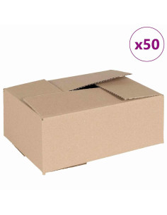 Scatola Pieghevole 50 pcs Naturale 25 x 17,5 x 10 cm Cartone 2