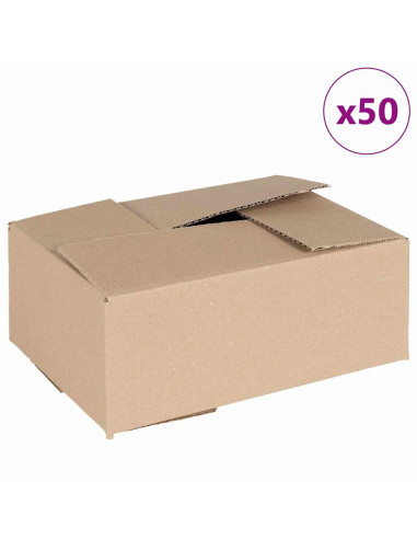 Scatola Pieghevole 50 pcs Naturale 25 x 17,5 x 10 cm Cartone