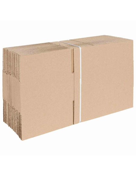 Scatola Pieghevole 50 pcs Naturale 25 x 17,5 x 10 cm Cartone