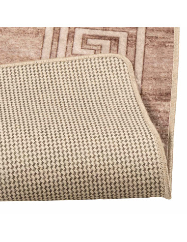 Runner Tappeto MARSA Bianco 100 x 450 cm Poliestere e PVC