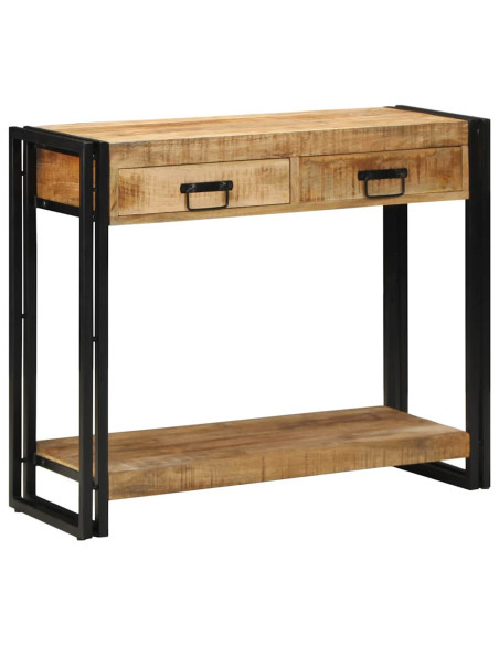 Tavolo consolle Marrone 90 x 33 x 75 cm Legno di mango massello