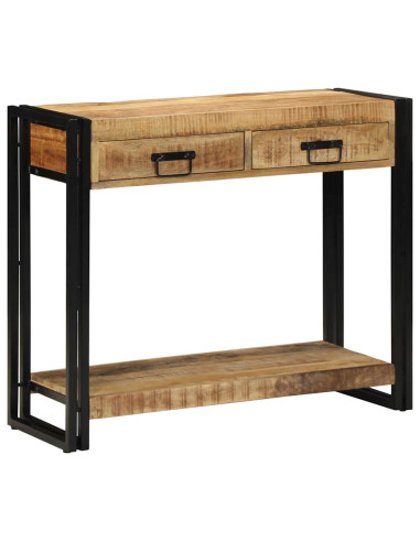Tavolo consolle Marrone 90 x 33 x 75 cm Legno di mango massello