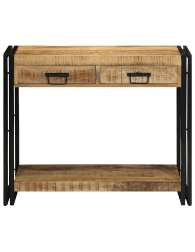 Tavolo consolle Marrone 90 x 33 x 75 cm Legno di mango massello