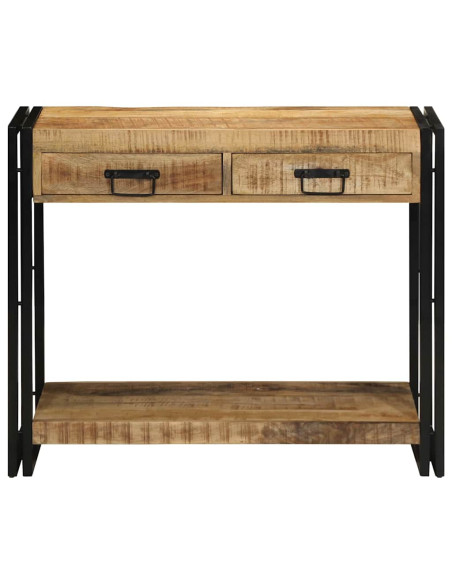Tavolo consolle Marrone 90 x 33 x 75 cm Legno di mango massello