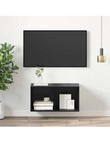 Set mobile TV Rovere Nero 37 x 37 x 72 cm Legno multistrato