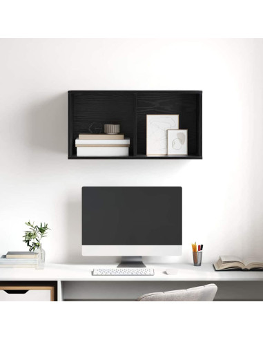 Set mobile TV Rovere Nero 37 x 37 x 72 cm Legno multistrato
