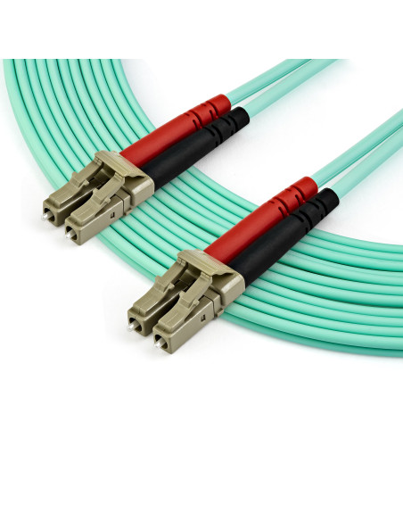 StarTech.com Cavo in fibra ottica multimodale da LC/UPC a LC/UPC OM4 da 7 m - Fibra LOMMF/VCSEL Zipcord da 50/125 µm, Reti 100G