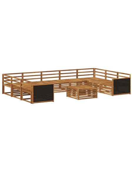 Set di divani da esterno 10 pcs Naturale