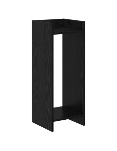 Supporto per piante con lo scaffale Rovere Nero 30 x 30 x 80 cm 2