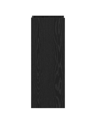 Supporto per piante con lo scaffale Rovere Nero 30 x 30 x 80 cm