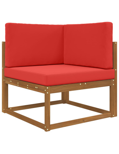 Cuscino per divano da esterno 3 pcs Rosso Poliestere