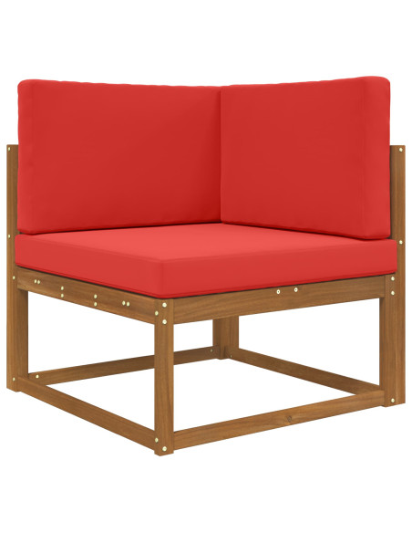 Cuscino per divano da esterno 3 pcs Rosso Poliestere