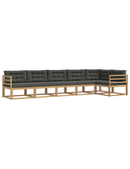Set di divani da esterno 4 pcs Bianco e Antracite Poliestere