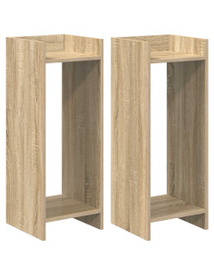 Supporto per piante 2 pcs Rovere Sonoma 30 x 30 x 80 cm 2