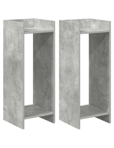 Supporto per piante 2 pcs Grigio Cemento 30 x 30 x 80 cm