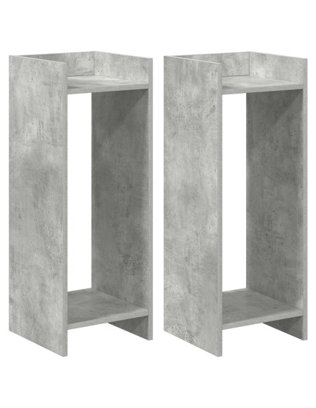 Supporto per piante 2 pcs Grigio Cemento 30 x 30 x 80 cm