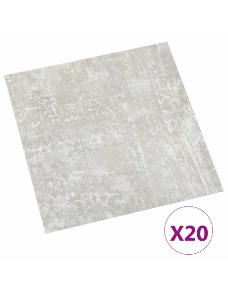 Plance per Pavimentazione Autoadesiva 30,5 x 30,5 cm 20 pcs PVC