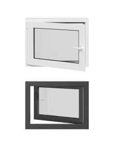 Finestra per Soffitta RISOR Antracite 80 x 50 cm PVC e Vetro 2