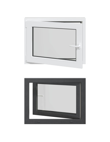 Finestra per Soffitta RISOR Antracite 80 x 50 cm PVC e Vetro