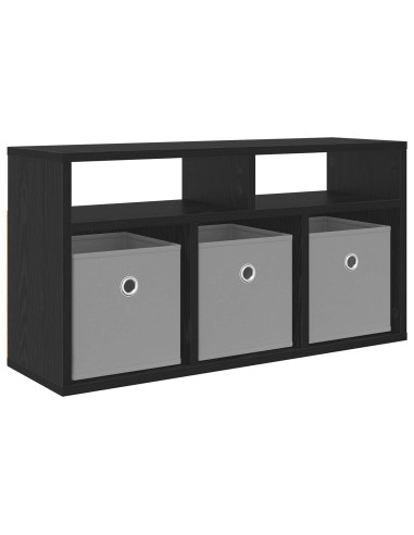 Lowboard con cassetto Rovere Nero 72 x 22,5 x 38 cm