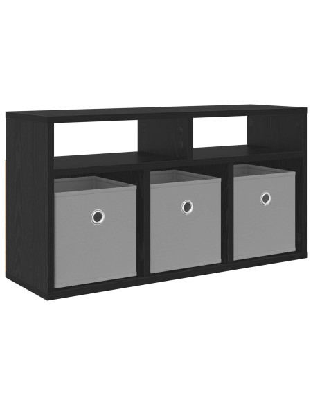 Lowboard con cassetto Rovere Nero 72 x 22,5 x 38 cm