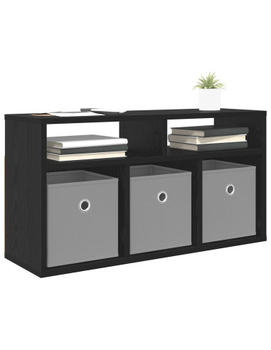 Lowboard con cassetto Rovere Nero 72 x 22,5 x 38 cm