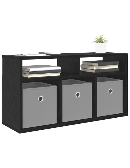 Lowboard con cassetto Rovere Nero 72 x 22,5 x 38 cm