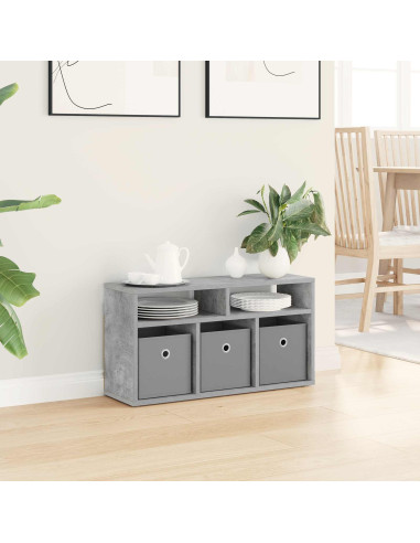 Lowboard con cassetto Grigio cemento 72 x 22,5 x 38 cm