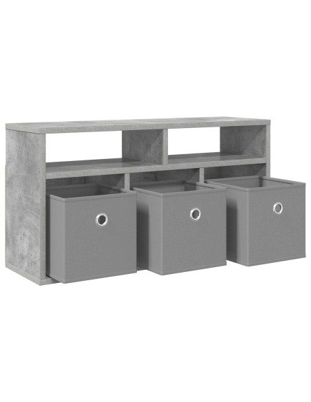 Lowboard con cassetto Grigio cemento 72 x 22,5 x 38 cm