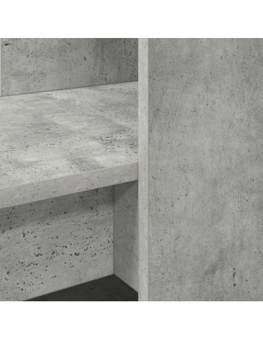 Scrivania Grigio cemento 122 x 67 x 145 cm Legno multistrato