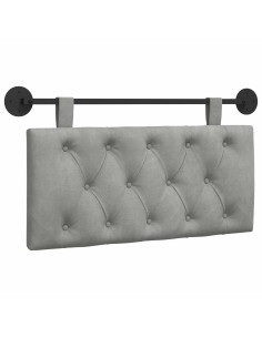 Testata appesa Grigio chiaro 100 x 55 x 7 cm Velluto 2