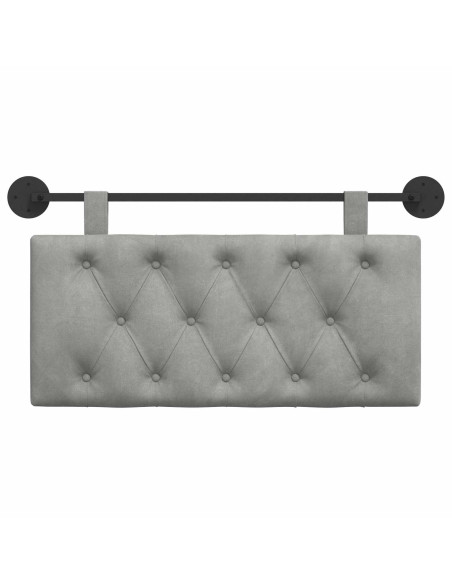 Testata appesa Grigio chiaro 100 x 55 x 7 cm Velluto