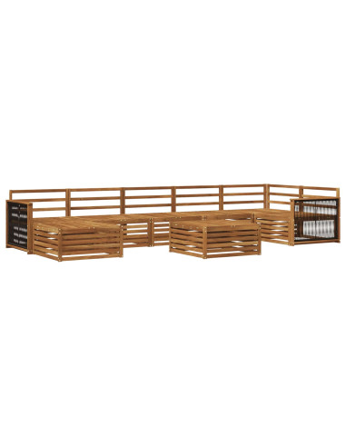 Set di divani da esterno 8 pcs Naturale