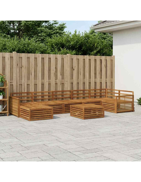 Set di divani da esterno 8 pcs Naturale