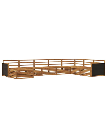 Set di divani da esterno 8 pcs Naturale