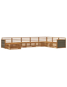 Set di divani da esterno 8 pcs Naturale