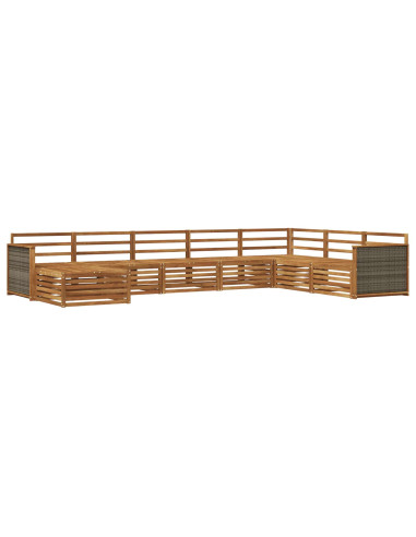 Set di divani da esterno 8 pcs Naturale